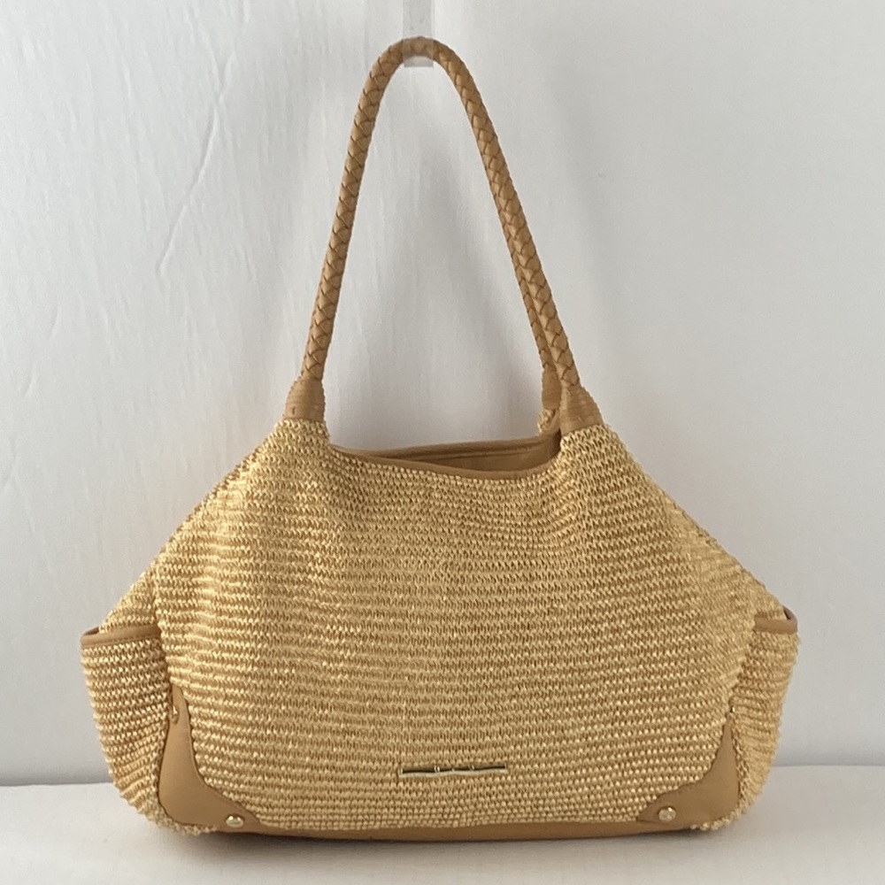 COPY - Elaine Turner Straw Bag Pink Interior